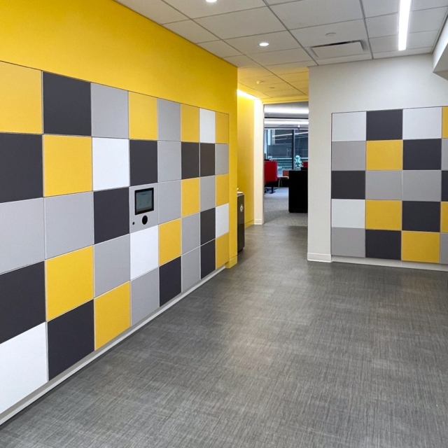 Workplace Yellow Laminate Wall Lockers