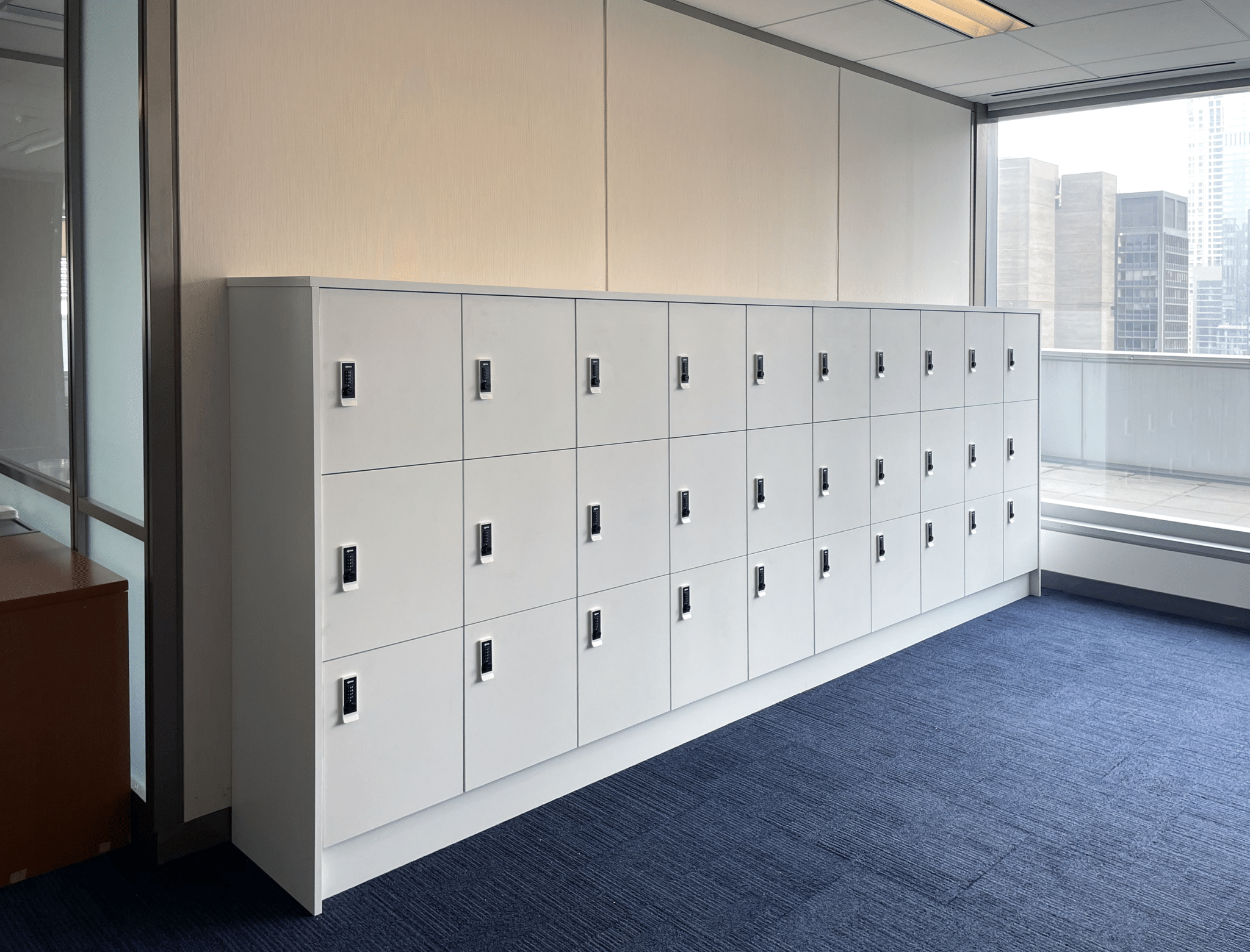 3-tier wall lockers — standard office format
