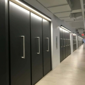 Mobile Shelving System with Designer Pulls