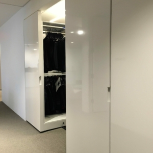 Custom Made End Panels for Retail Garment Storage