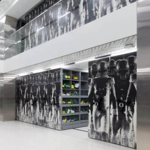 High-End Mobile Shelving System in High-End University of Oregon's Football Facility