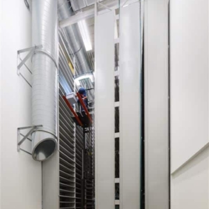 Archival Storage on High-Bay High-Density Mobile Shelving