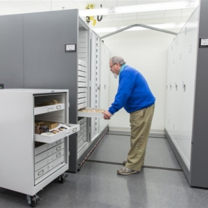 Artifact Storage at Museum to Protect and Preserve - Mobile Viking Artifact Transport Cart