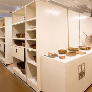 Archaeology Museum Storage with Compact Mobile Shelving and Museum Cabinets