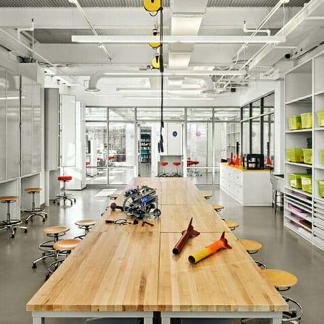Corporate Makerspace with Shelving and Drawers