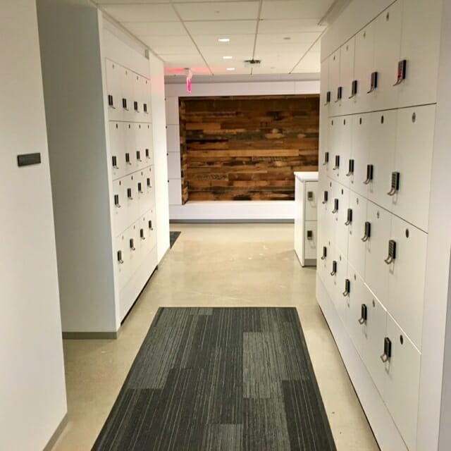 custom lockers in agile flex corporate space