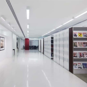 mobile shelving in coporate office
