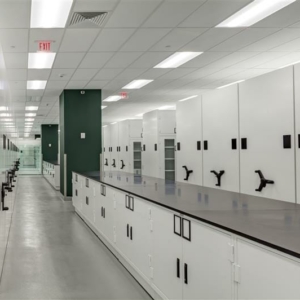 Museum Artifact Storage on Mobile Shelving and Museum Cabinets